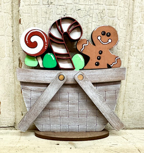 Tiny Basket With Interchangeable Inserts - Unpainted