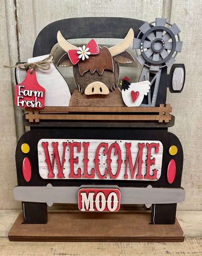 Cow Insert for Truck Shelf Sitter, Bread Board or Hanger (NOT included, sold separately)