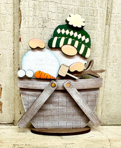 Christmas, Winter & New Year TINY Basket Inserts - Unpainted