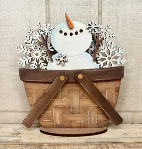 Christmas, Winter & New Year TINY Basket Inserts - Unpainted