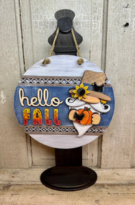 Hello Fall Gnome Door Hanger -Unpainted