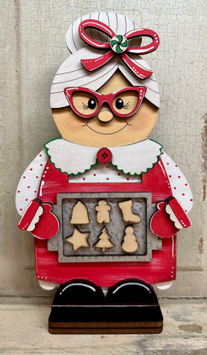 Mrs. Claus with Cookies & Santa Shelf Sitters  - DIY