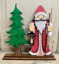 Load image into Gallery viewer, 2 Sided Vintage Santa Shelf Sitter (With or Without Tree) - DIY