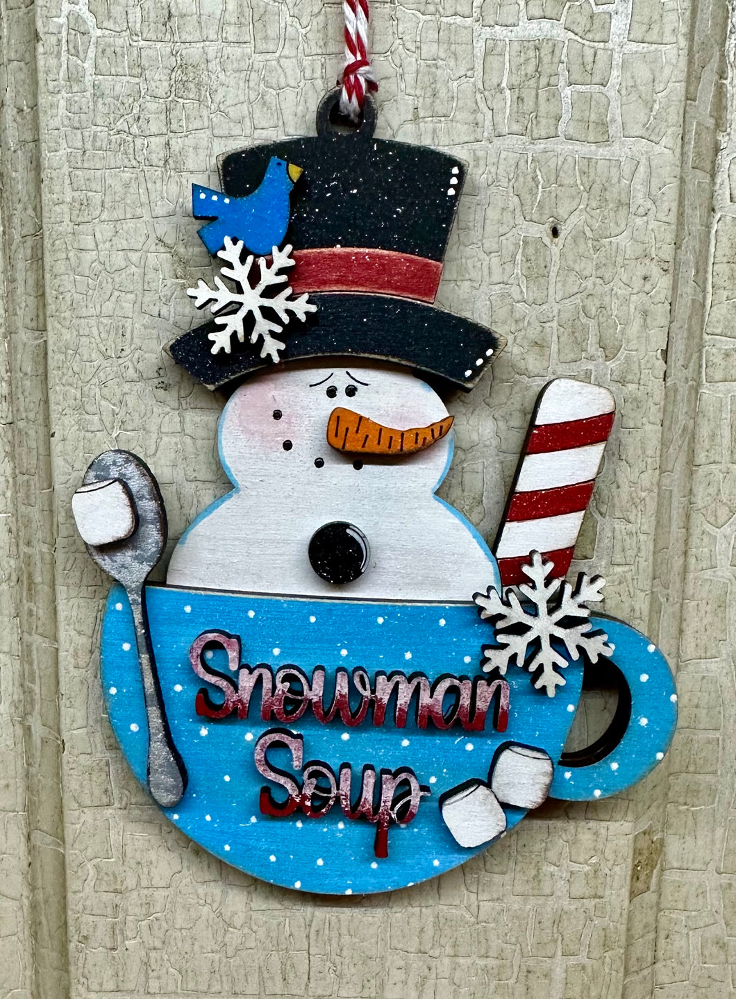 Snowman Soup Ornament  - DIY
