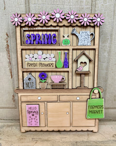 Spring Hutch Shelf Sitter  - Unpainted