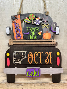 Halloween Oct. 31  Insert for Truck Shelf Sitter, Bread Board or Hanger (NOT included, sold separately)
