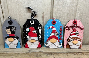 Christmas Gnome Ornament Tags - DIY