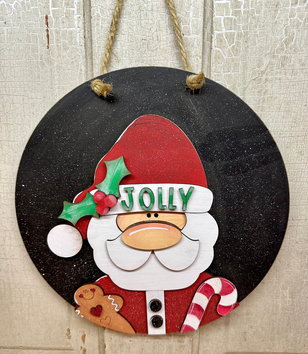 Jolly Santa Door Hanger - DIY