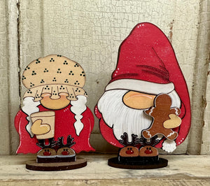 2 Sided Goodnight Santa & Mrs. Claus Shelf Sitters - DIY