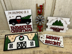 Farmhouse Christmas Tiered Tray - DIY - Buy a Piece or Entire Set