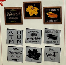 Load image into Gallery viewer, Fall Stencils - Autumn Mini Set (6 designs) - 6&quot; x 6&quot;