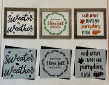 Load image into Gallery viewer, Fall Stencils - Fall Most of All (3 designs) - 6&quot; x 6&quot;