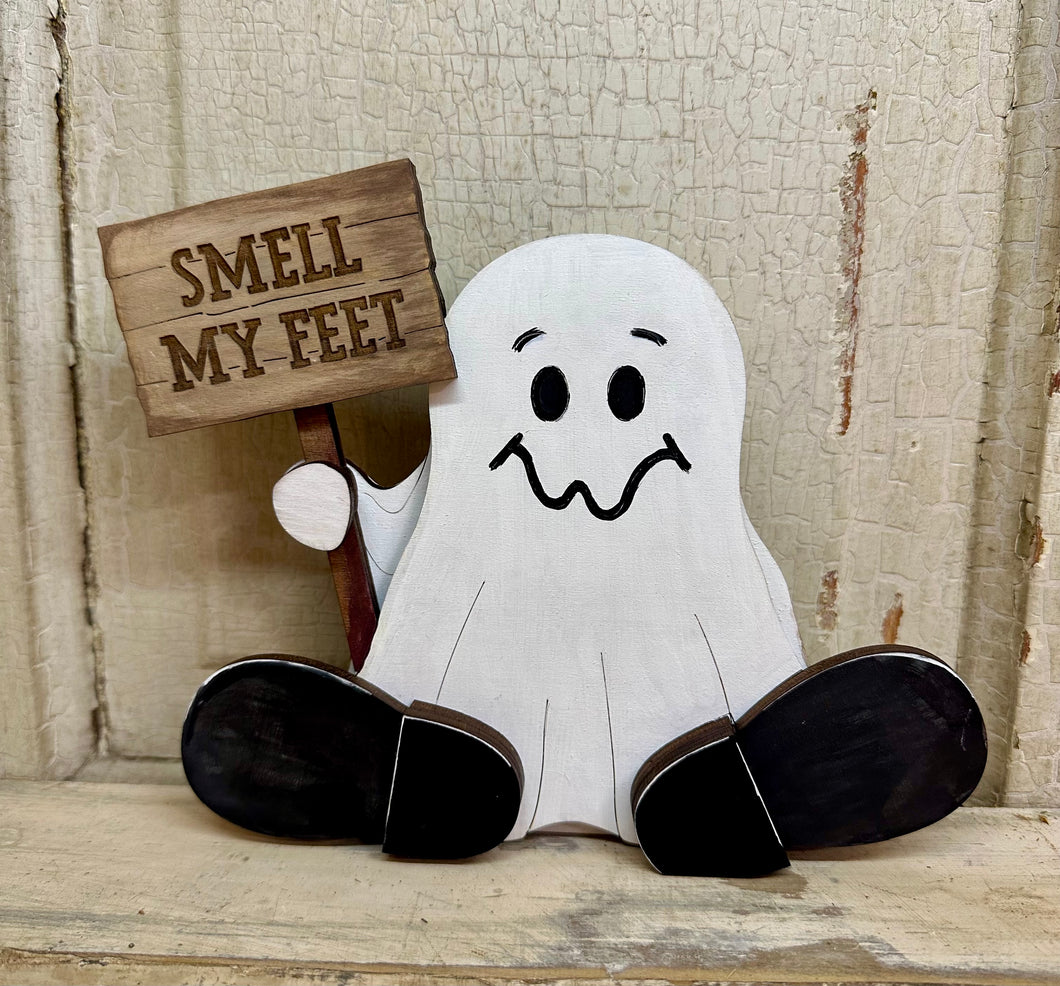 Smell My Feet Ghost Shelf Sitter - Unpainted