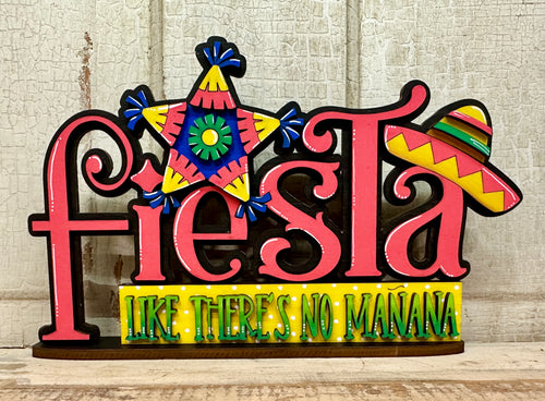 Cinco De Mayo Fiesta Shelf Sitter - Unpainted