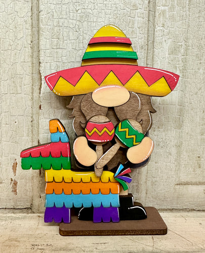 Cinco De Mayo Piñata Gnome Shelf Sitter - Unpainted