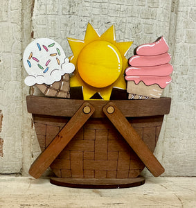 Summer, 4th of July & Cinco De Mayo  TINY Basket Inserts - Unpainted
