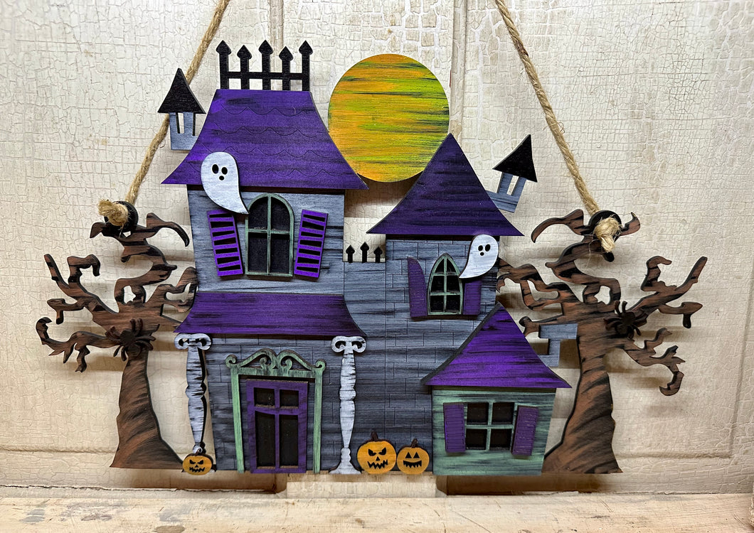 Hanging Haunted House - Unpainted
