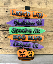 Load image into Gallery viewer, Halloween Street Sign - Unpainted - 3 Designs