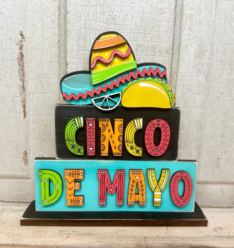 Cinco De Mayo Word Block - Unpainted