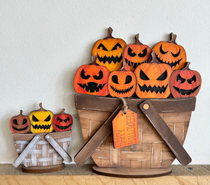 Fall, Halloween & Thanksgiving TINY Basket Inserts - Unpainted