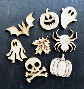 Fall & Halloween Wood Confetti 1.5"  - DIY