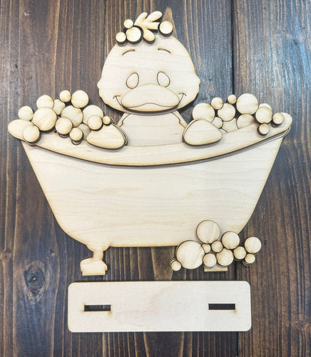 Duck in Bathtub Sitter - Unpainted