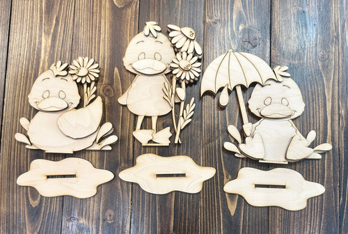 Spring Daisy Ducks - Unpainted
