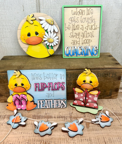 Summer Duck Tiered Tray - Unpainted - Buy a Piece or Entire Set