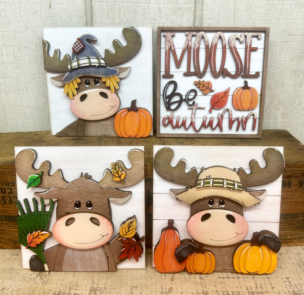 Fall Moose Ladder or Frame Inserts - Unpainted