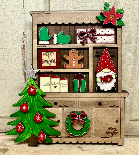 Christmas Hutch Shelf Sitter - Unpainted