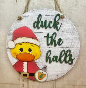 Christmas Duck Door Hanger - Unpainted