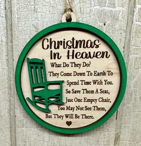 Christmas in Heaven Ornament - Unpainted