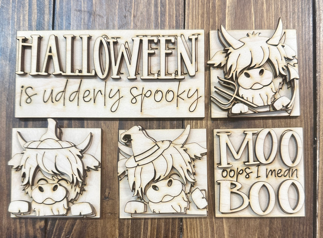 Halloween Highland Cow MINI (2.25