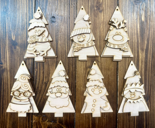 Christmas Tree Friends Ornaments - Unpainted