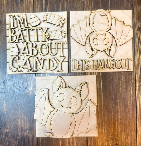 Halloween Bat Ladder or Frame Inserts - Unpainted
