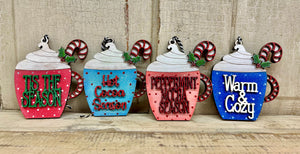 Hot Cocoa Mug Ornaments - Unpainted