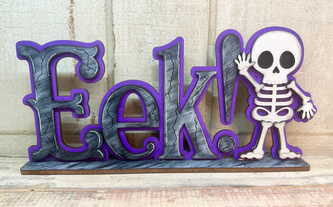 EEK! Skeleton Shelf Sitter - Unpainted