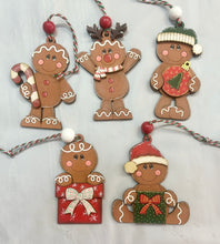 Load image into Gallery viewer, Cute Gingerbread Ornaments - Unpainted