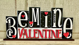 Valentine Block Sign - Unpainted - 4 Designs