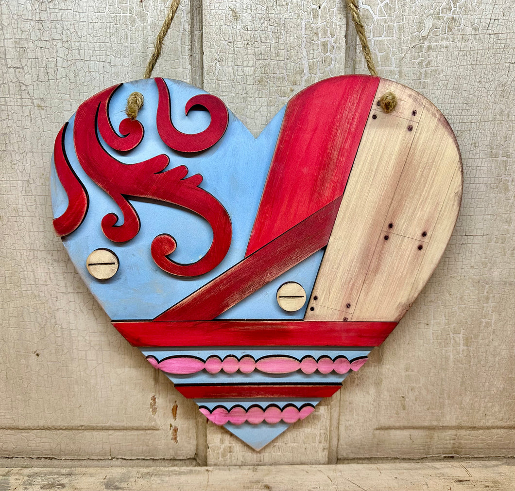 Rustic Heart Hanger - Unpainted