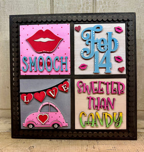 Interchangeable Valentine Pieces for Ladder or Frames - Unpainted