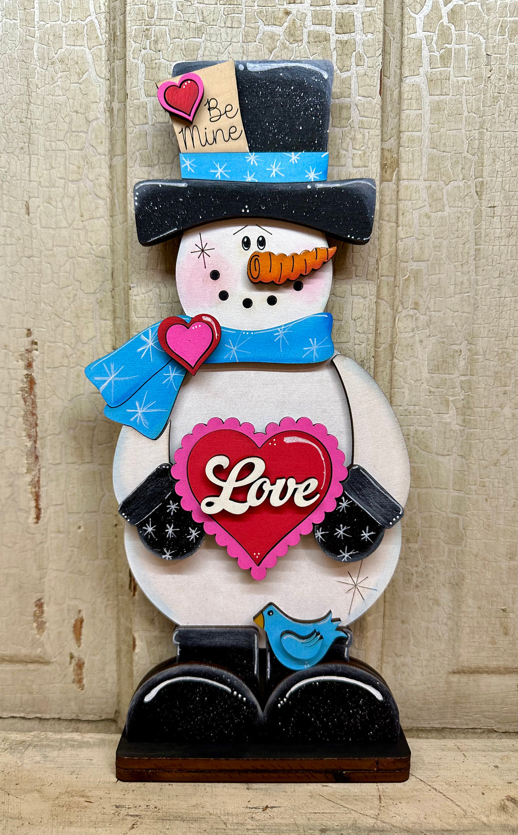 Valentine Snowman - Unpainted