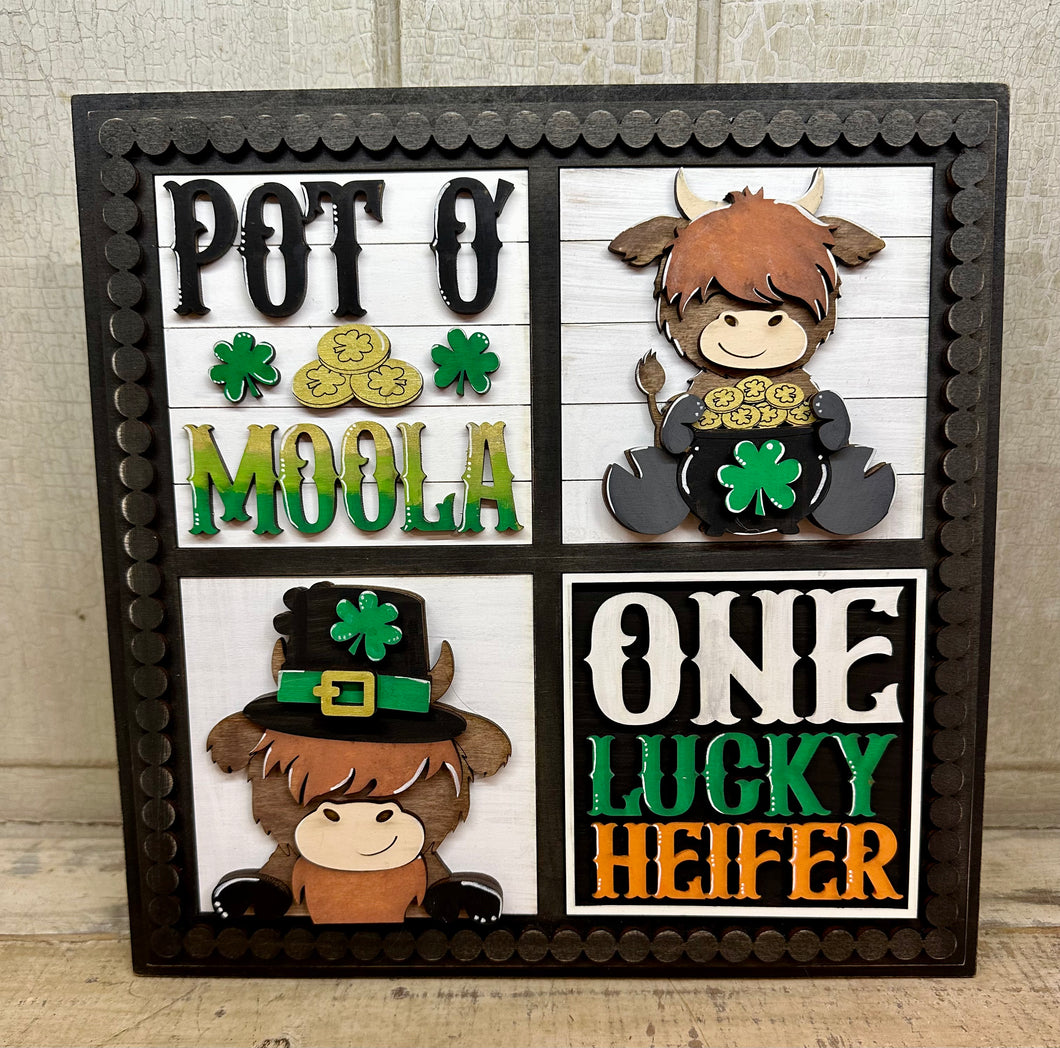 Interchangeable St. Patrick's Day Pieces for Ladder or Frames - Unpainted