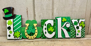 Lucky Block Word Sign - Unpainted