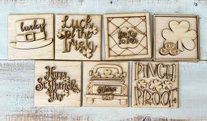 Interchangeable St. Patrick's Day Pieces for Ladder or Frames - Unpainted
