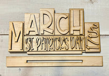 Load image into Gallery viewer, St. Patrick&#39;s Day Block Sign - Unpainted - 4 Designs