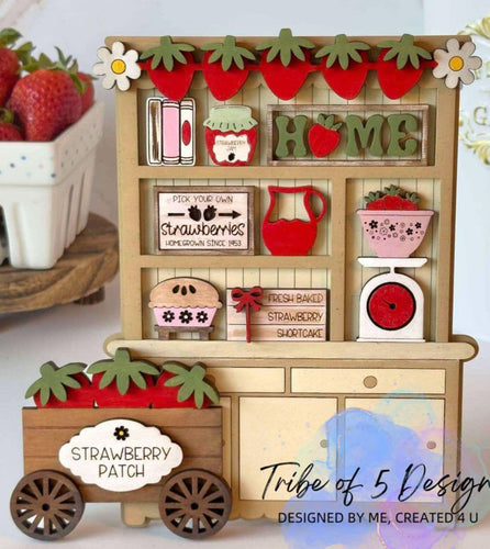 Strawberry Hutch Shelf Sitter - Unpainted