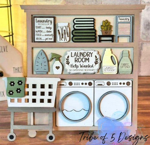 Laundry Room Hutch Shelf Sitter - Unpainted