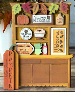 Fall Hutch Shelf Sitter - Unpainted