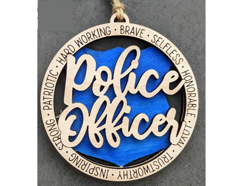 Police Officer Ornament - Unpainted